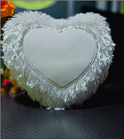 Heart-Shaped Fluffy Cushion