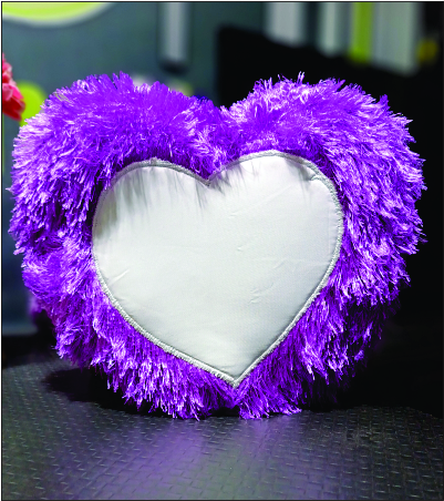 Purple Heart Shaped Cushion