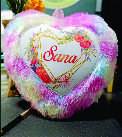 Personalized Heart-Shaped Cushion