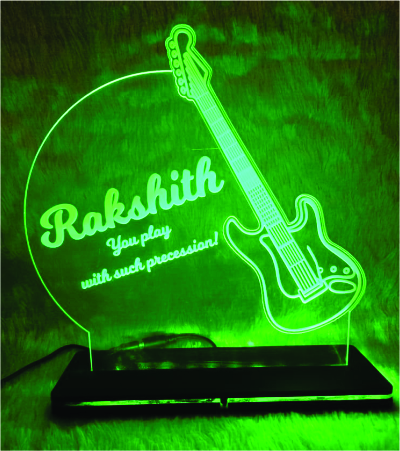 Personalized Guitar LED Lamp