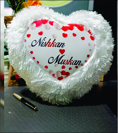 Heart-Shaped Personalized Cushion