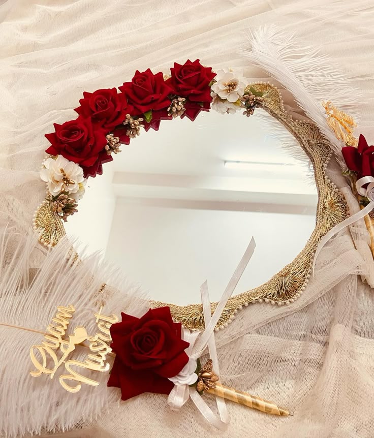 Decorative Floral Mirror