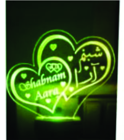 Personalized Heart LED Lamp