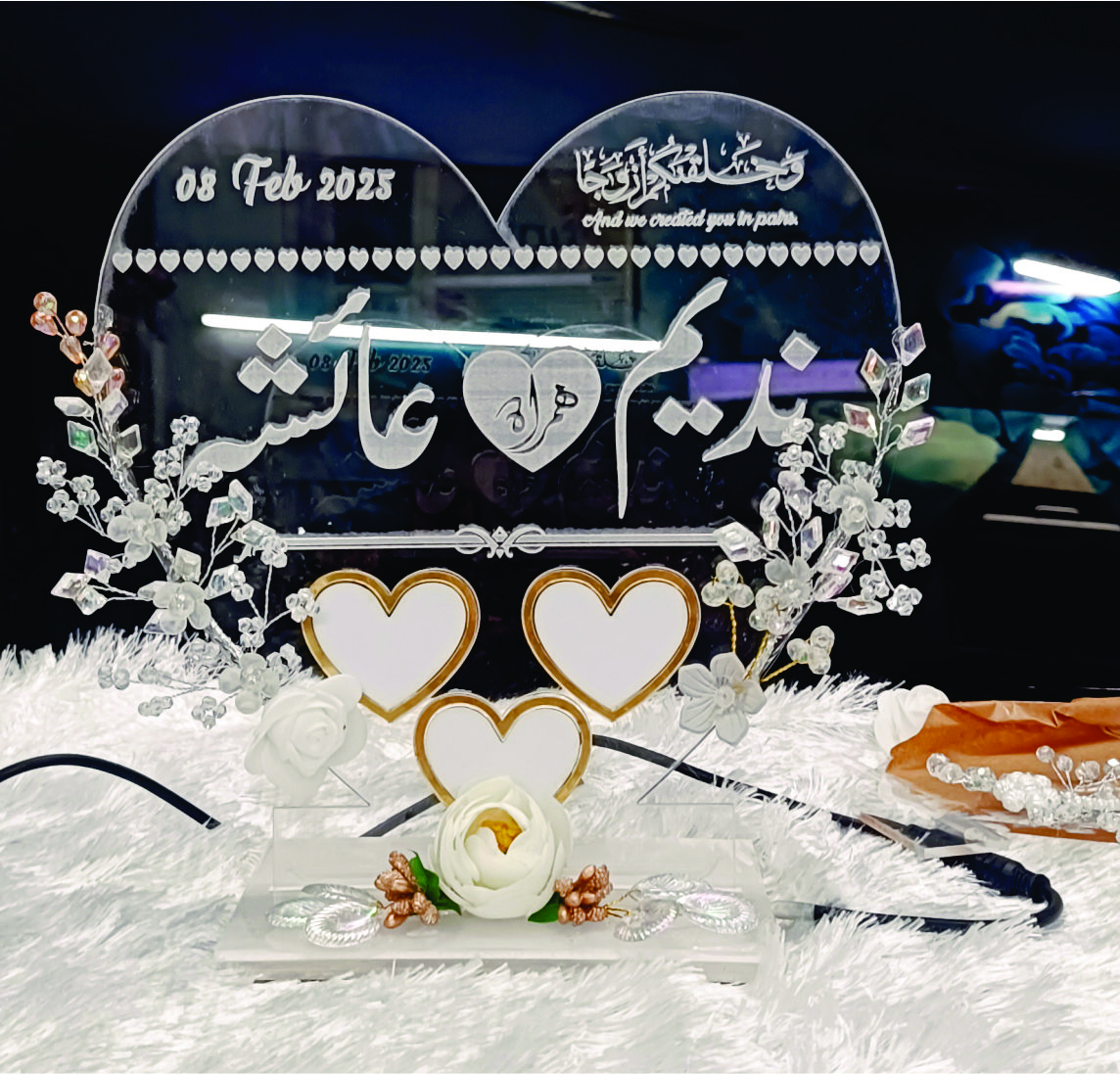 Personalized Acrylic Heart Decor