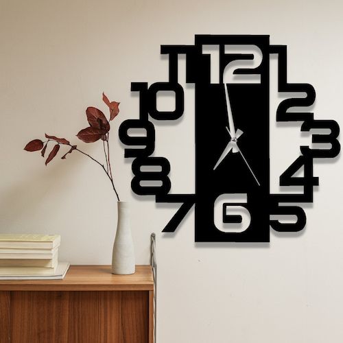 Modern Black Wall Clock