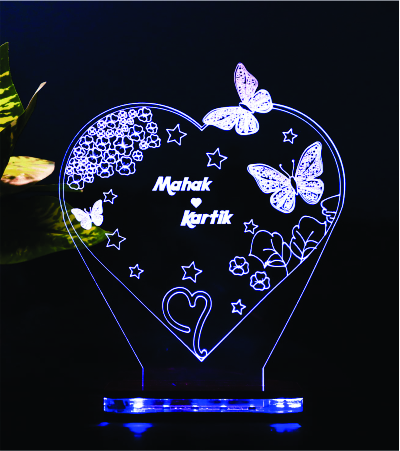 Personalized LED Heart Plaque