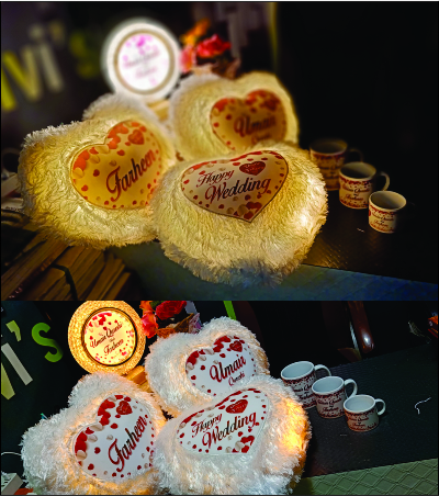 Personalized Heart-Shaped Cushions Gift Set