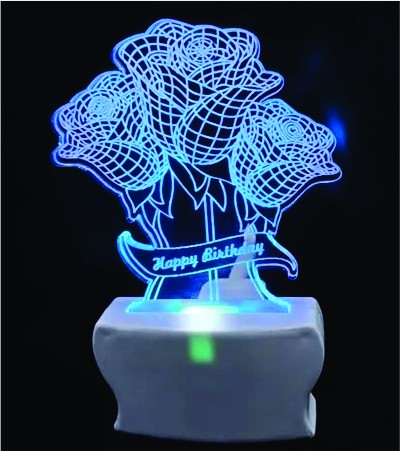 LED 3D Rose Lamp