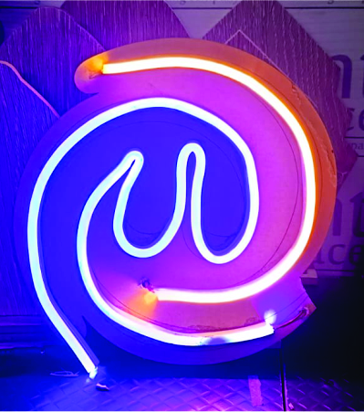 Neon Swirl Wall Light