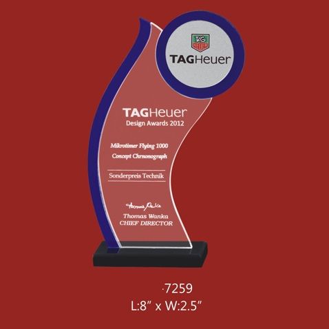 TAG Heuer Design Acrylic Award Trophy 