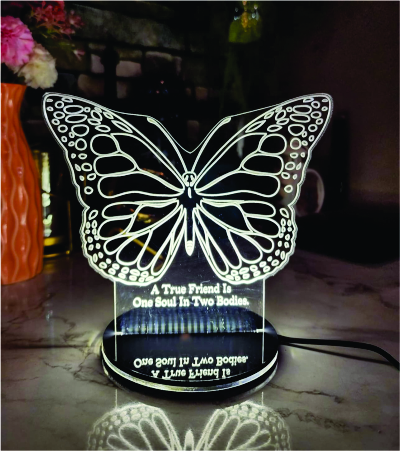 Butterfly LED Acrylic Night Lamp