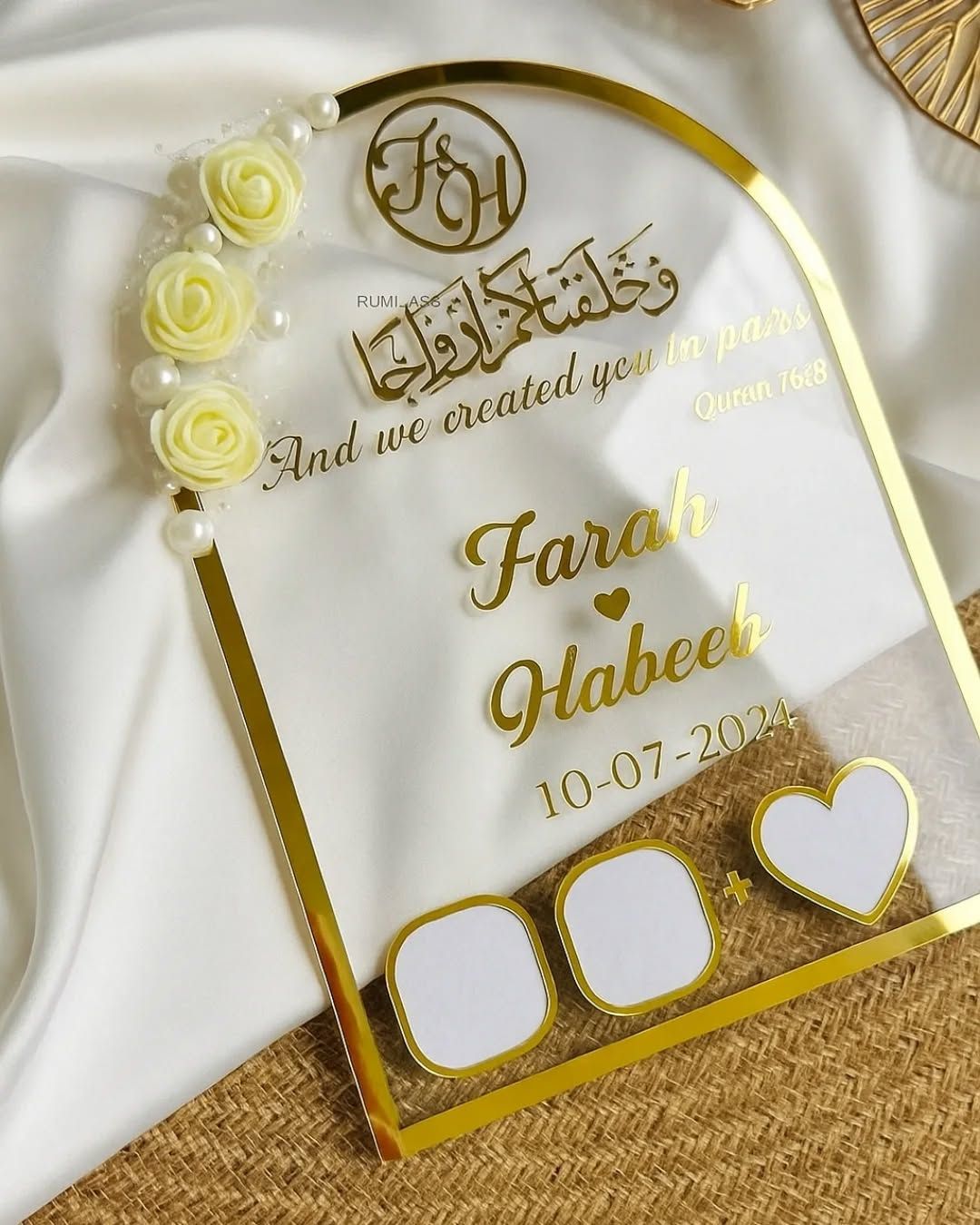 Personalized Acrylic Birth Announcement Plaque