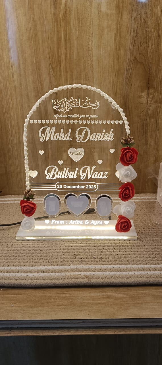 Personalized Wedding Acrylic Table Decor