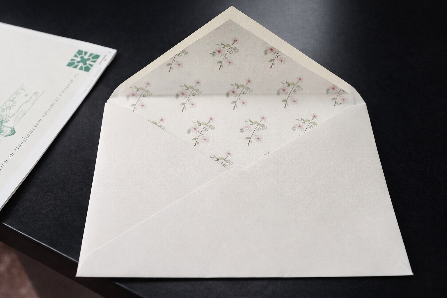 INVITACIÓN + SOBRE FORRADO