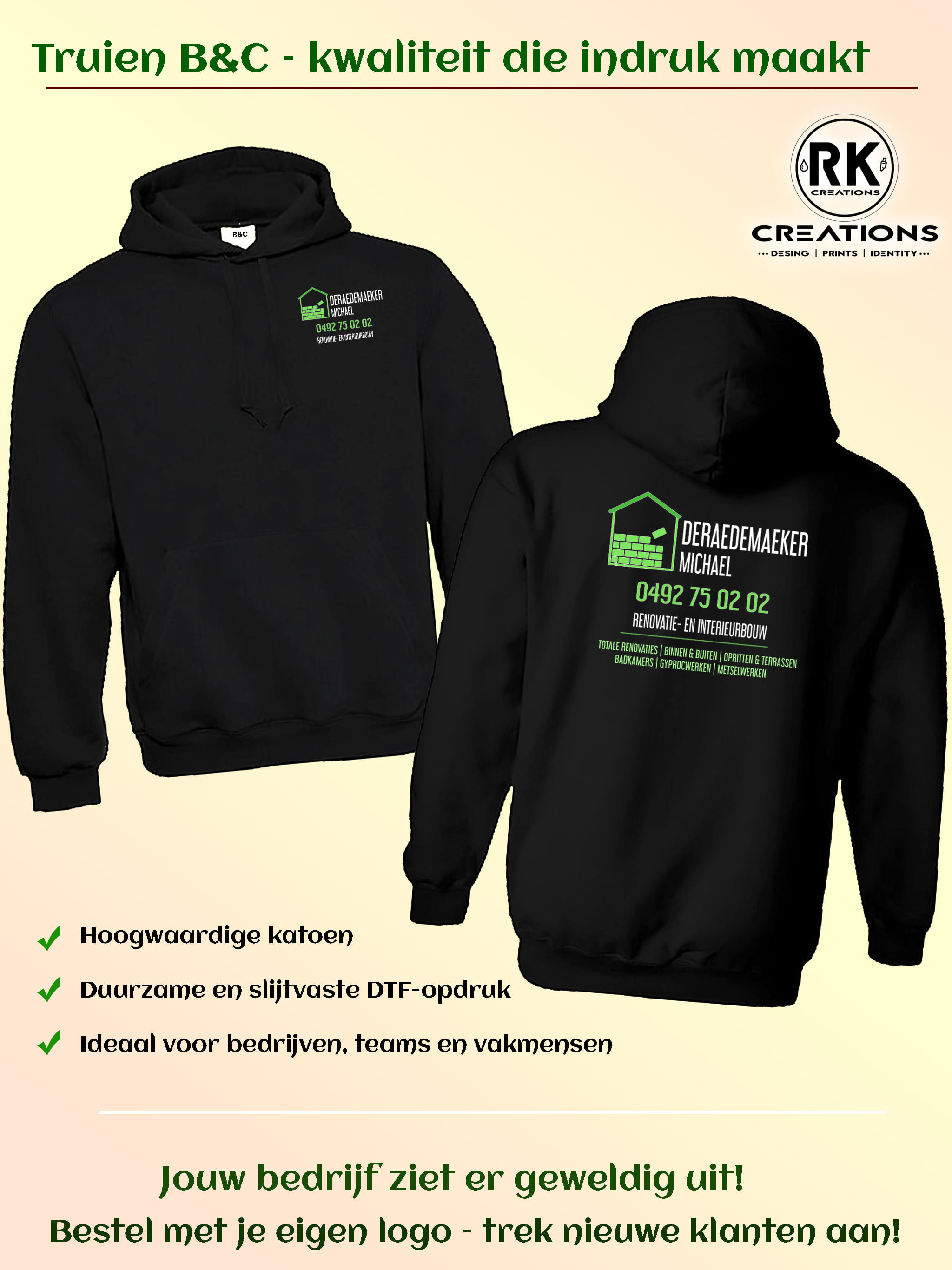 DERAEDEMAEKER MICHAEL – bedrijfskleding met logobedrukking