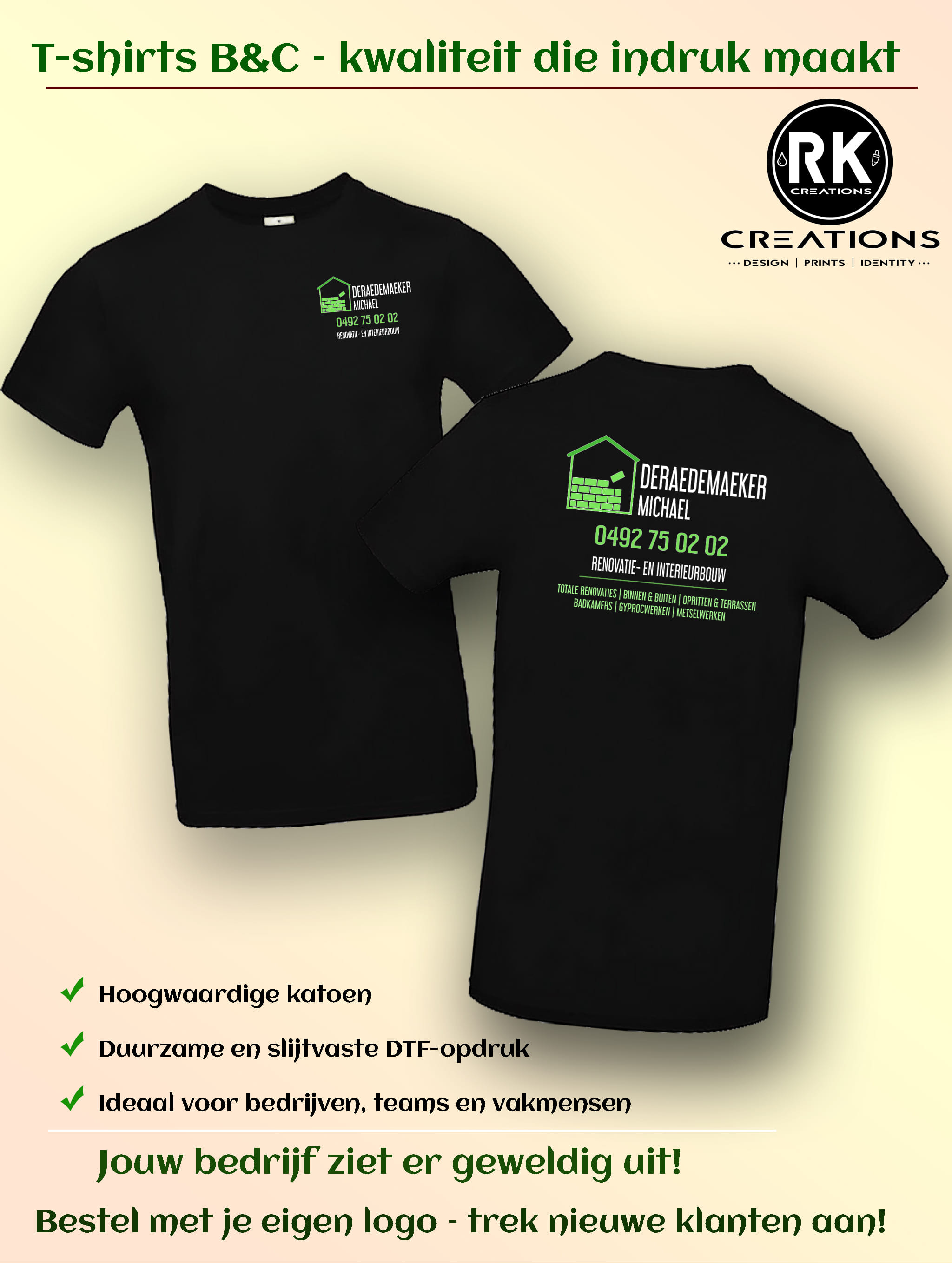 DERAEDEMAEKER MICHAEL – bedrijfskleding met logobedrukking