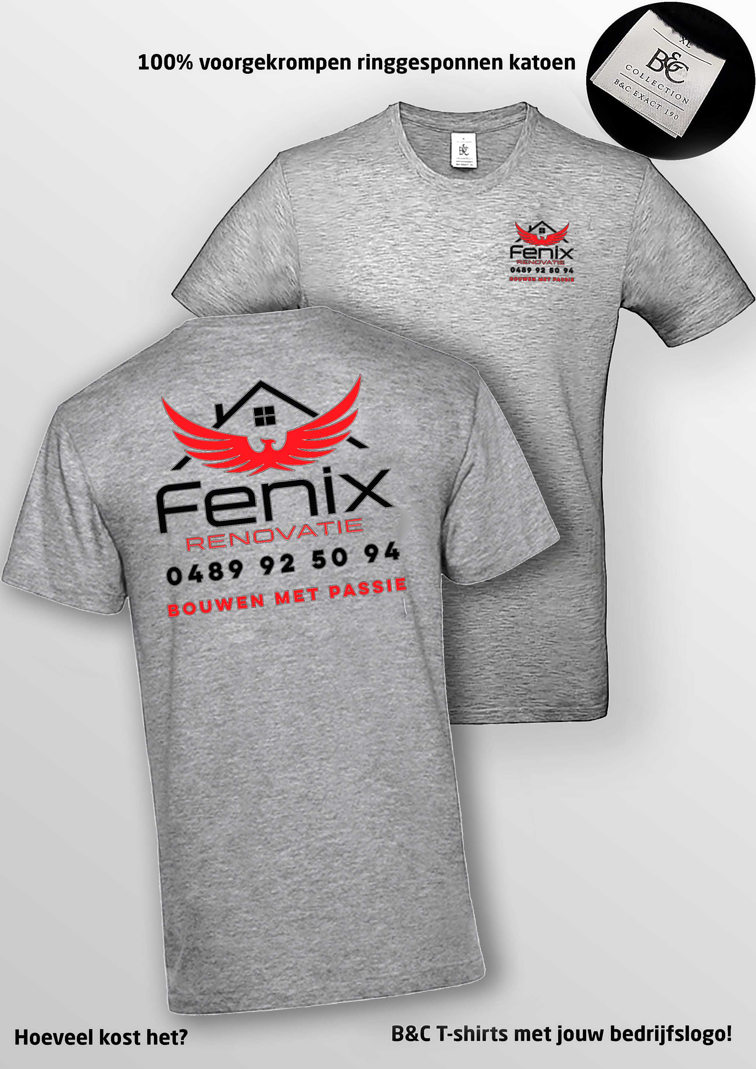 Kledingset met eigen logo FENIX RENOVATIE