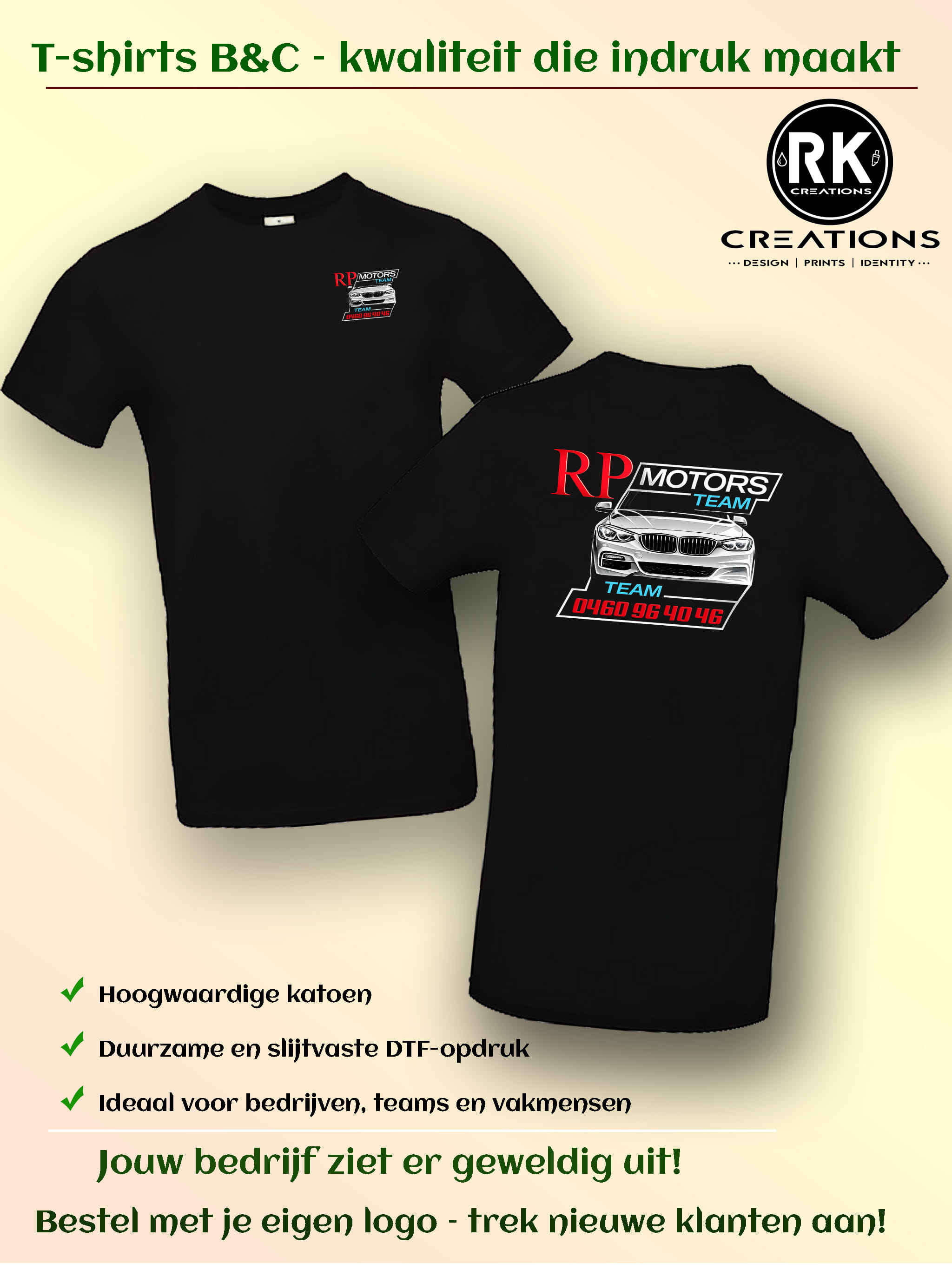  DTF-opdruk RP MOTORS TEAM