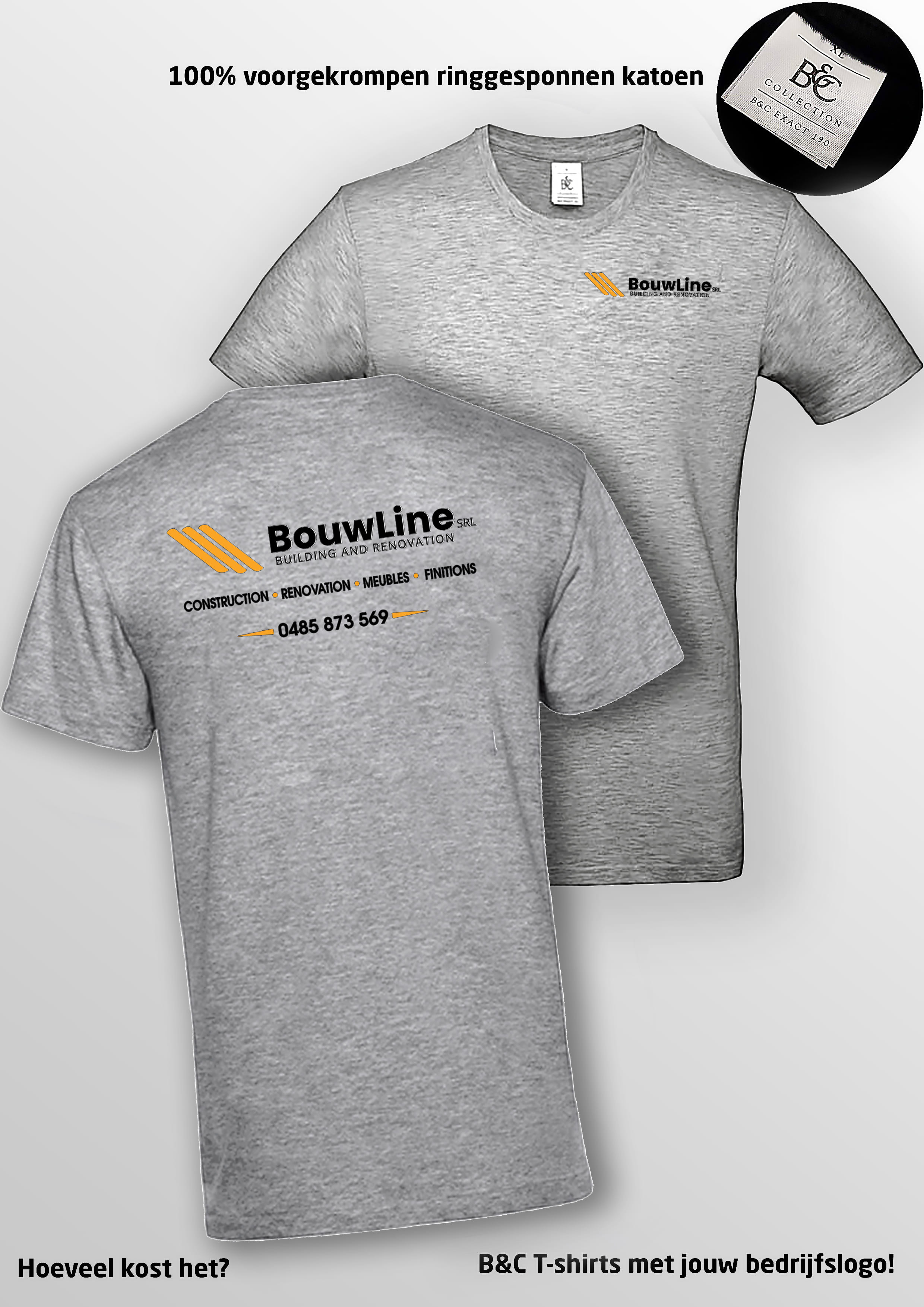 Kledingset met eigen logo BOUWLINE SRL