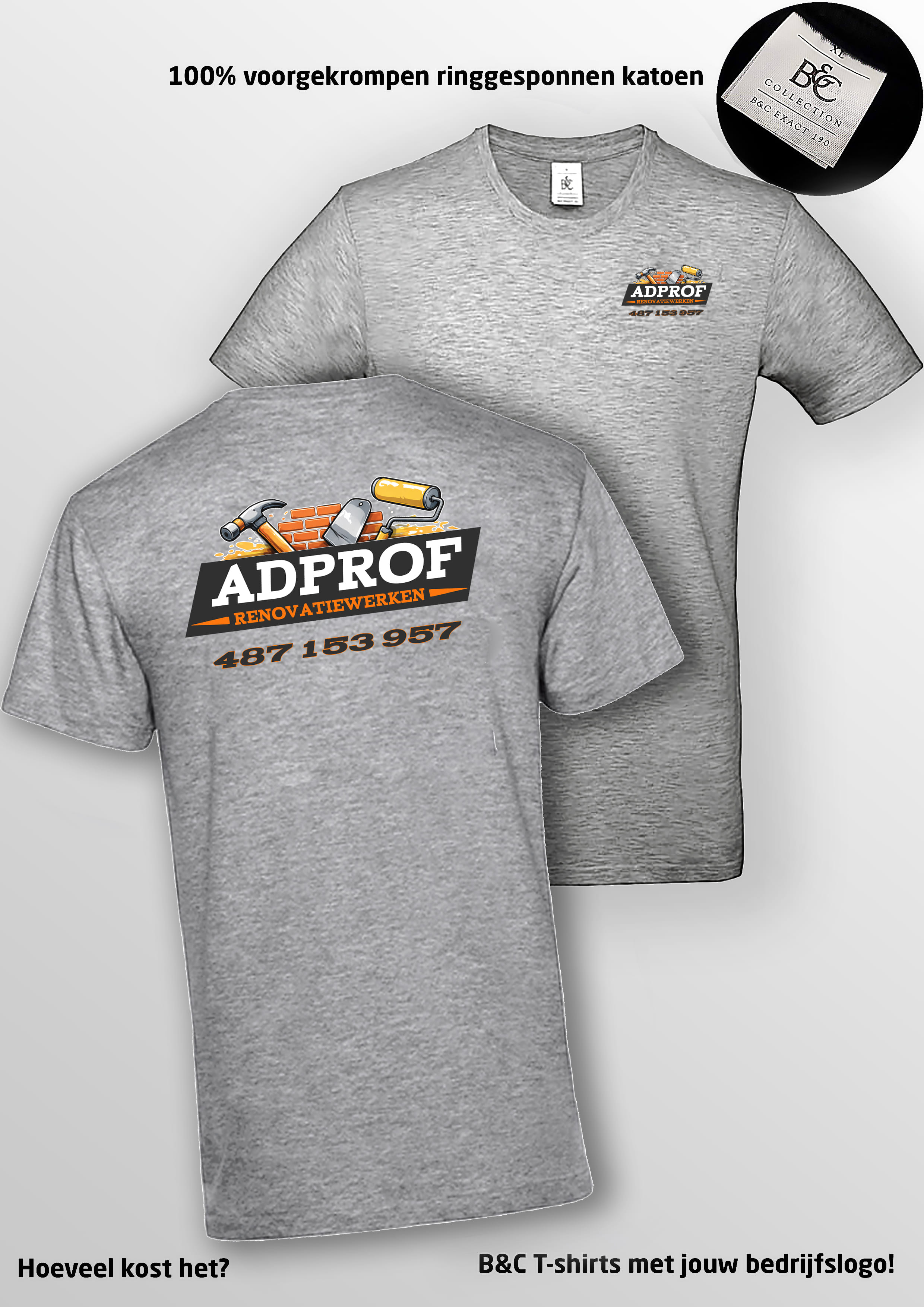 Kledingset met eigen logo ADPROF