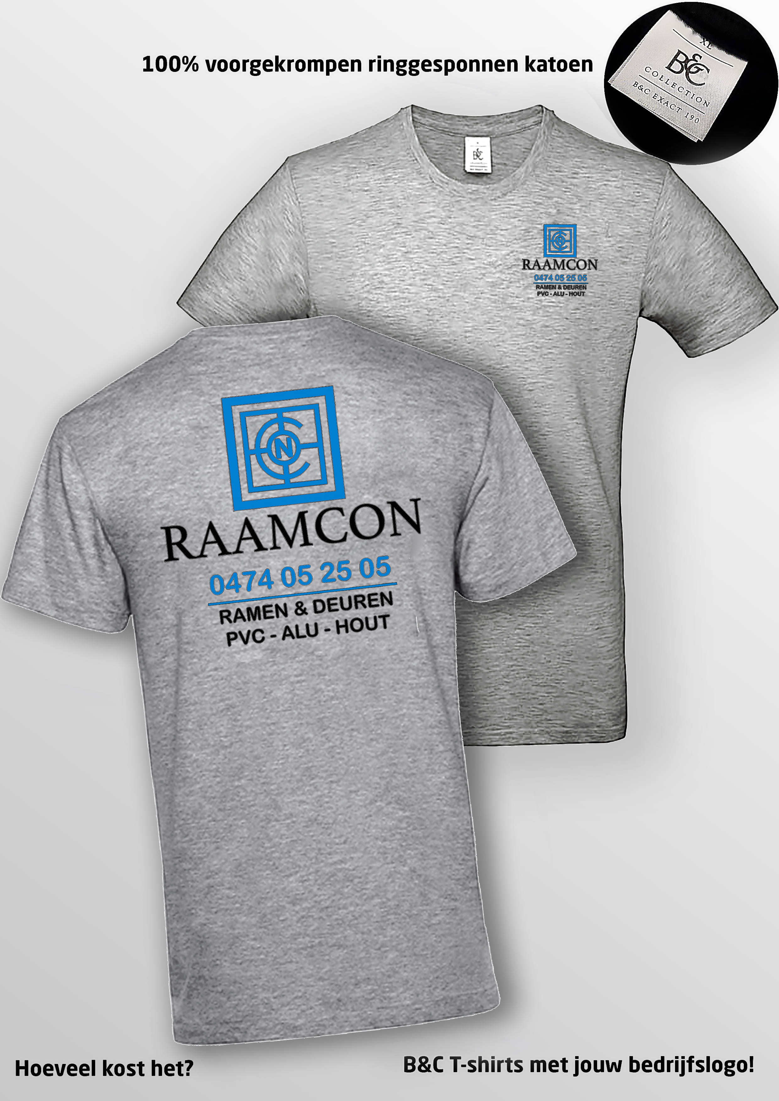 Kledingset met eigen logo RAAMCON