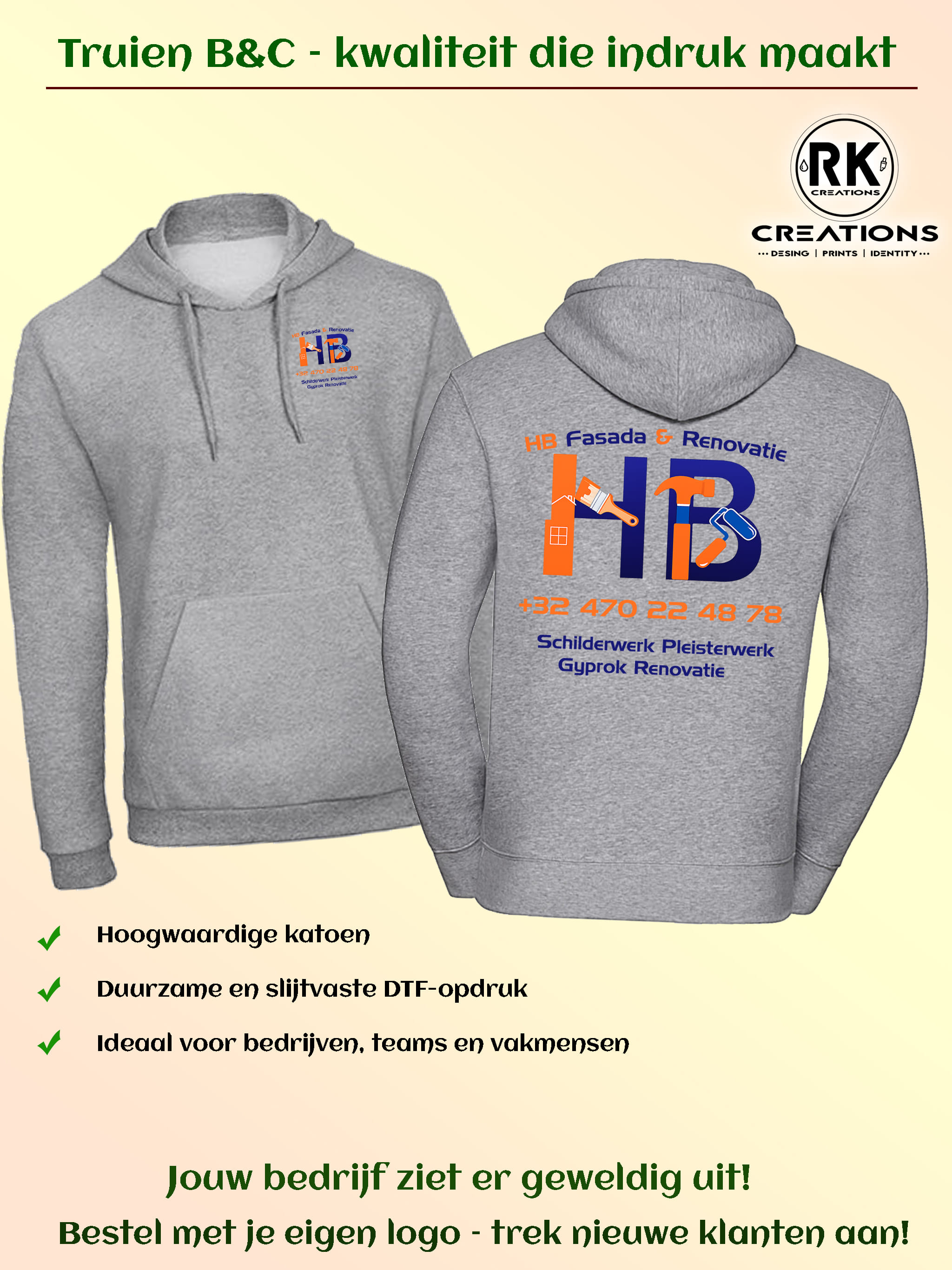 Kledingset met eigen logo SCHILDEREN HB WERK