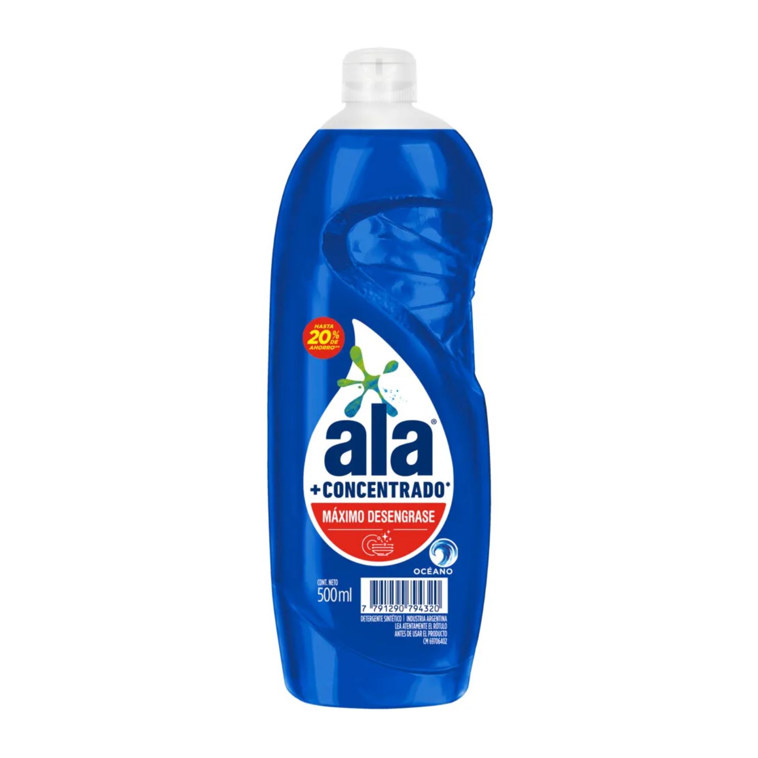 Detergente Ala Concentrado Océano 500ml