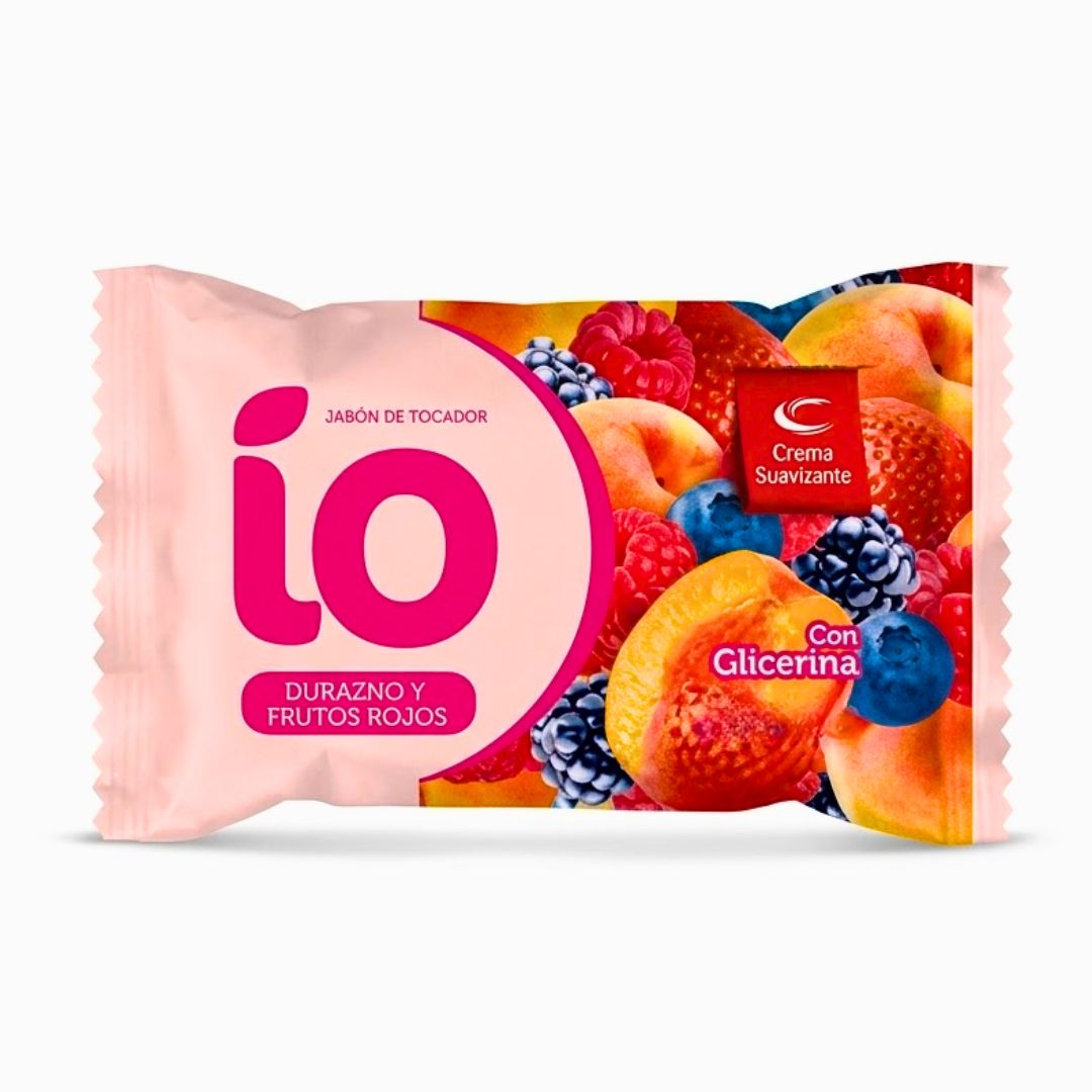 Jabón Tocador IO Durazno y Frutos Rojos 125g
