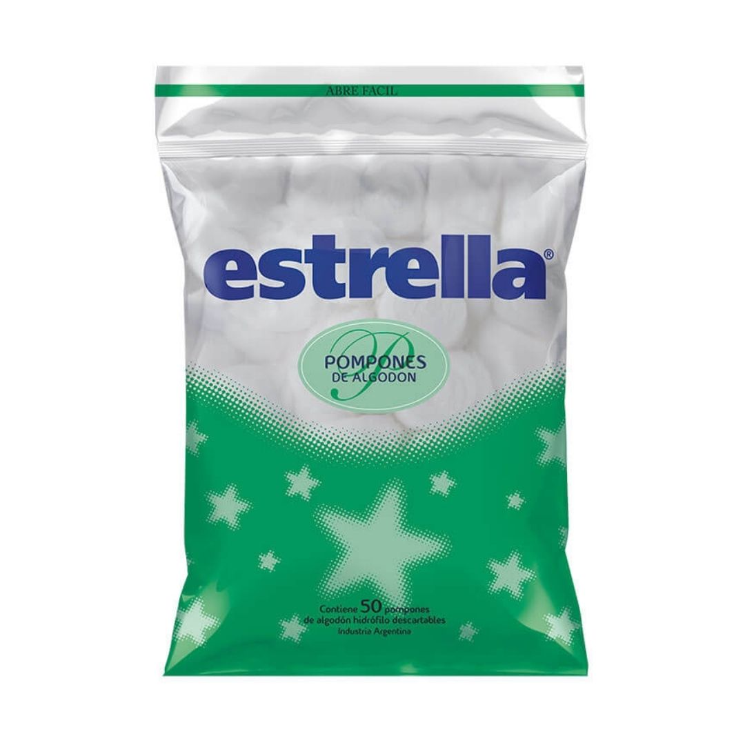 Estrella Pompones de Algodón 50 unidades