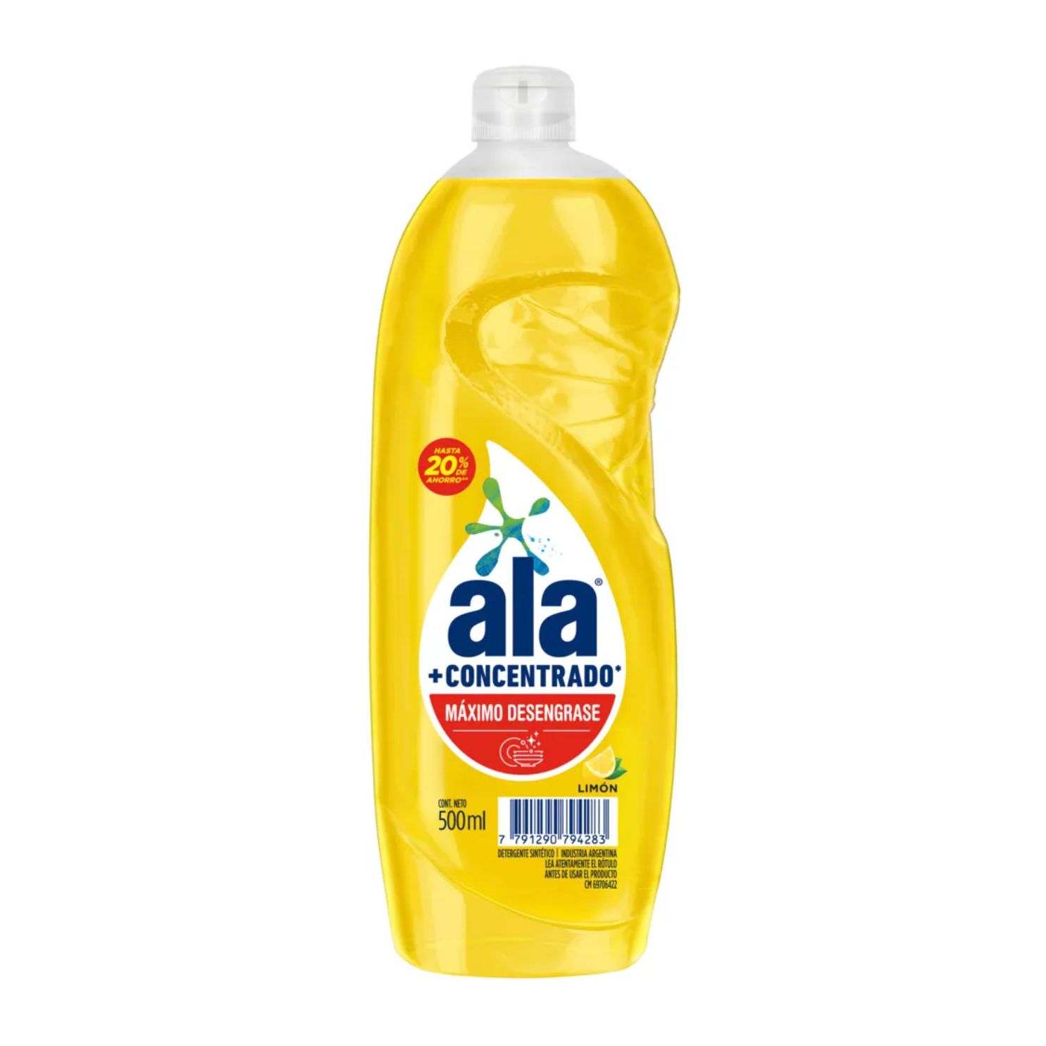 Detergente Ala Concentrado Limón 500ml