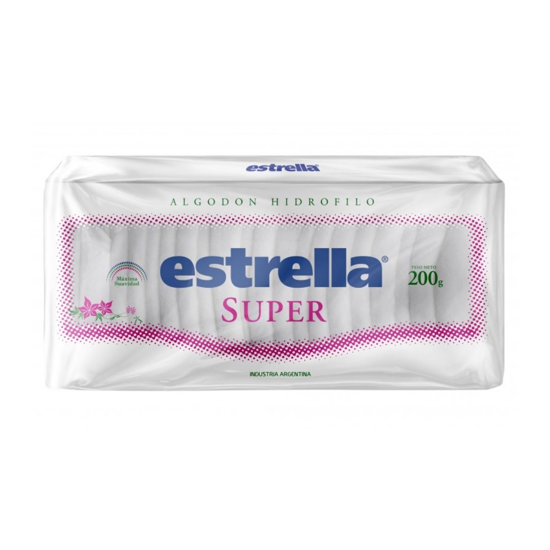 Algodón Hidrófilo Estrella Super 200g