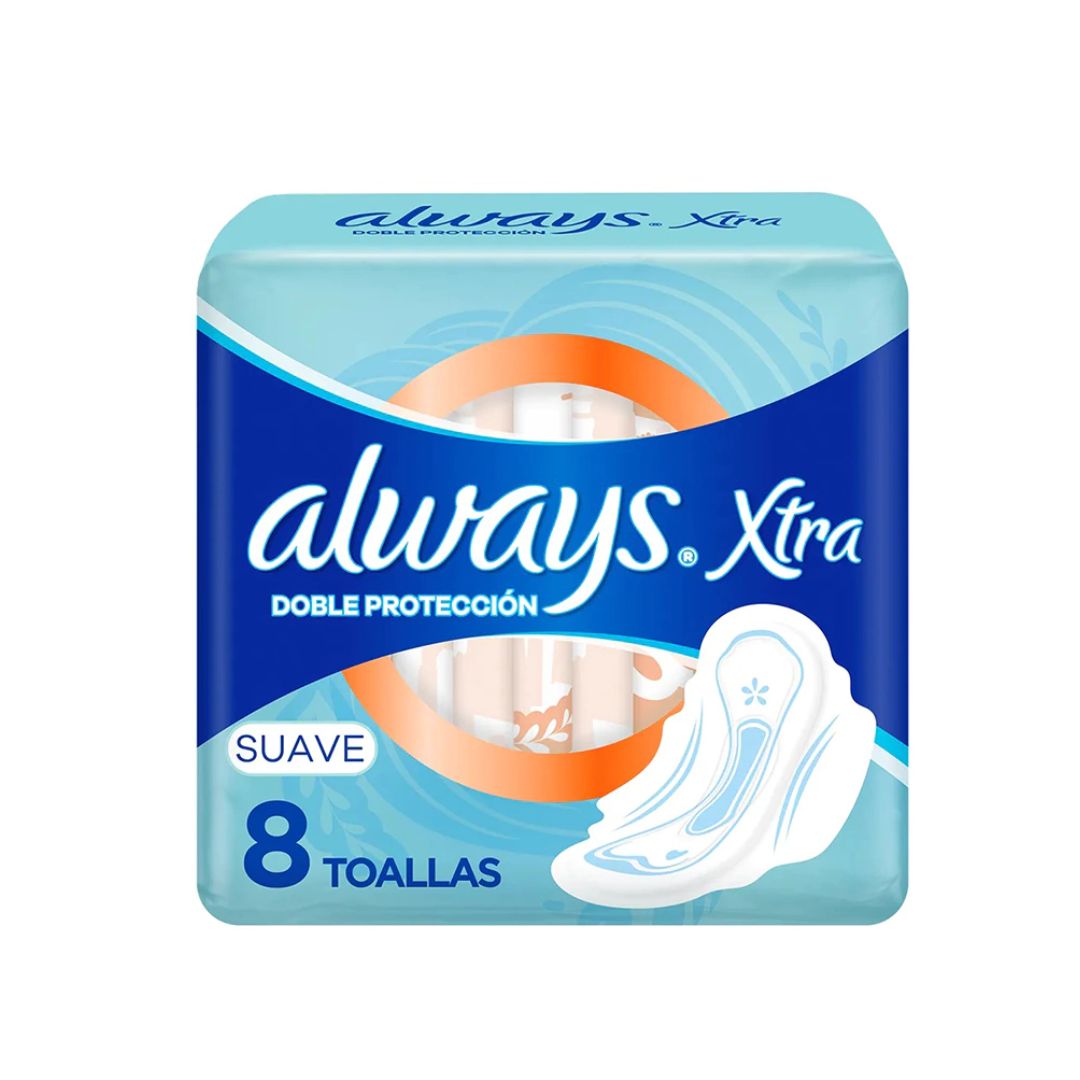Always Toallas Femeninas Suave - 8 unidades