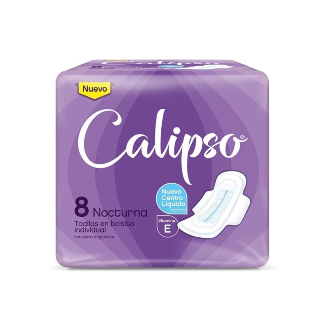 Calipso Toallas Femeninas Nocturnas - 8 unidades