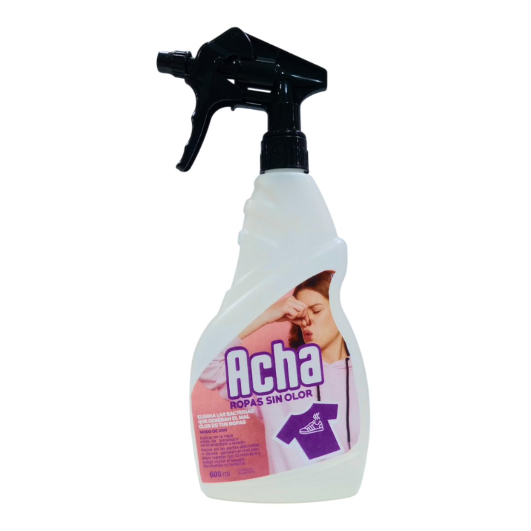 Acha Pre-Lavado | Eliminador de Olores Textil Localizado | Acción en 15 Minutos para Ropa con Sudor o Humedad