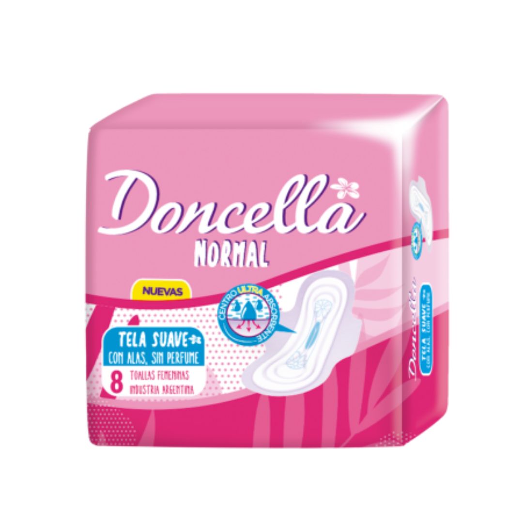Doncella Toallas Femeninas Normal - 8 unidades