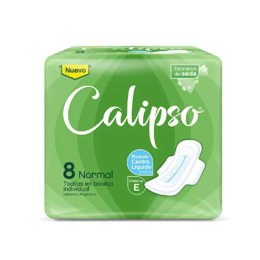 Calipso Toallas Femeninas Normal - 8 unidades