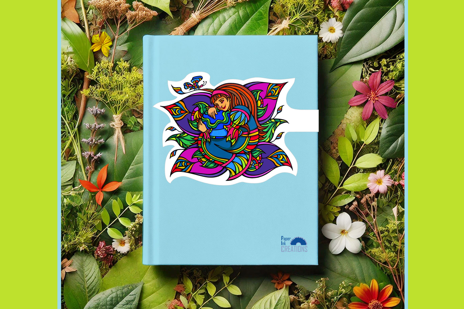 THE BLOOMING FLOWER printable and foldable bookmark