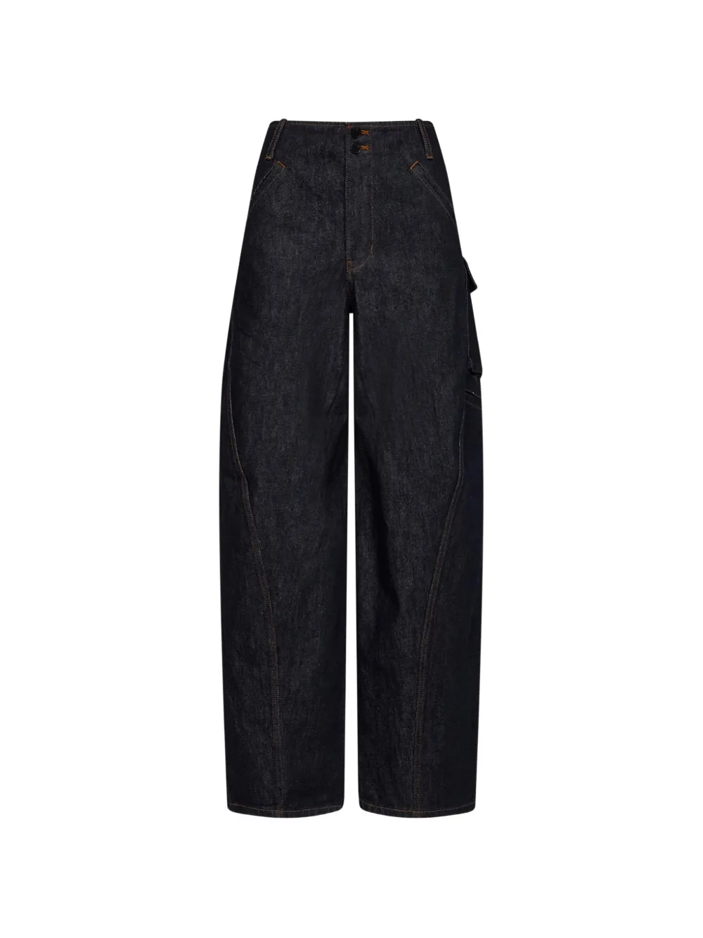 Black Wide-Leg Denim Pants