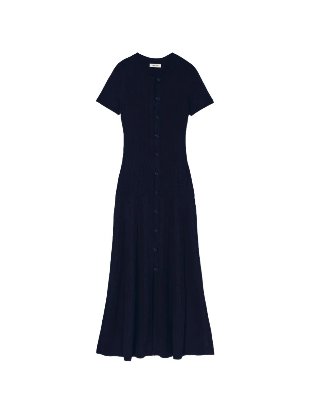 Classic Navy Button-Down Dress