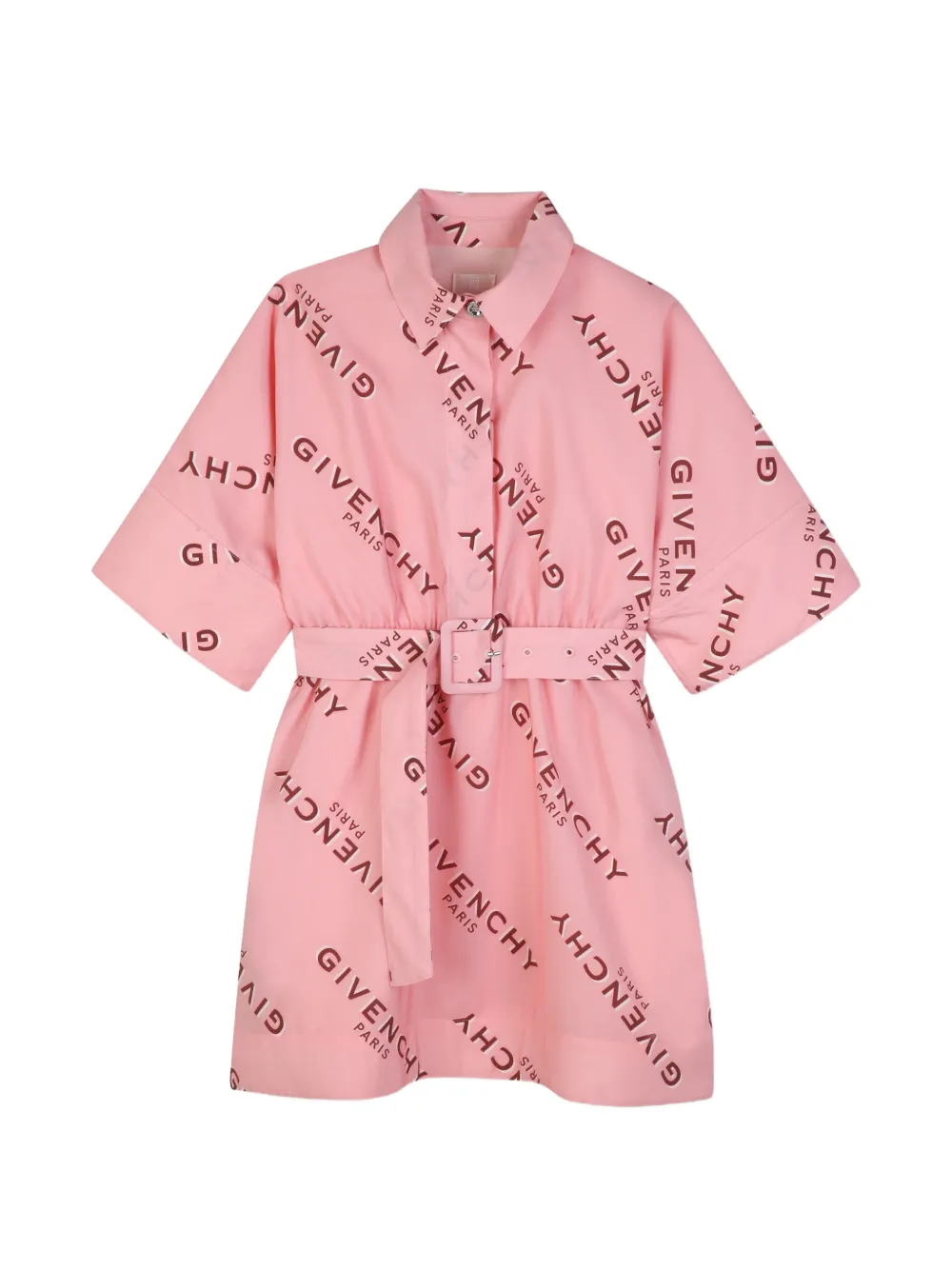 Givenchy Pink Belted Shirt Dress