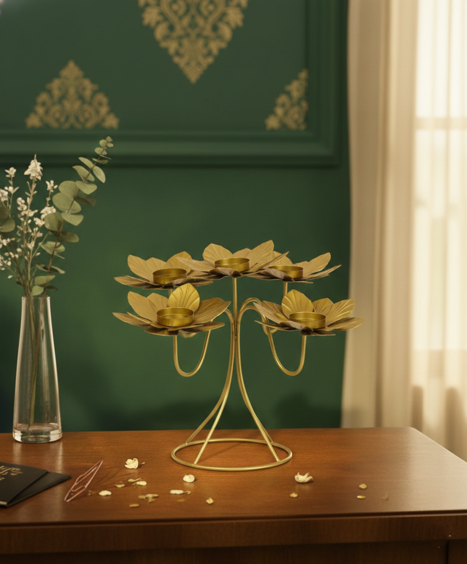 Lotus-Shaped Tea light holder
