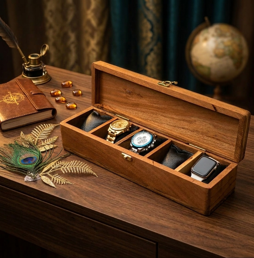 Wooden Watch Box (5 Slots)