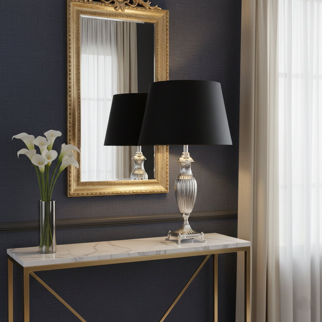 Classic Silver Table Lamp