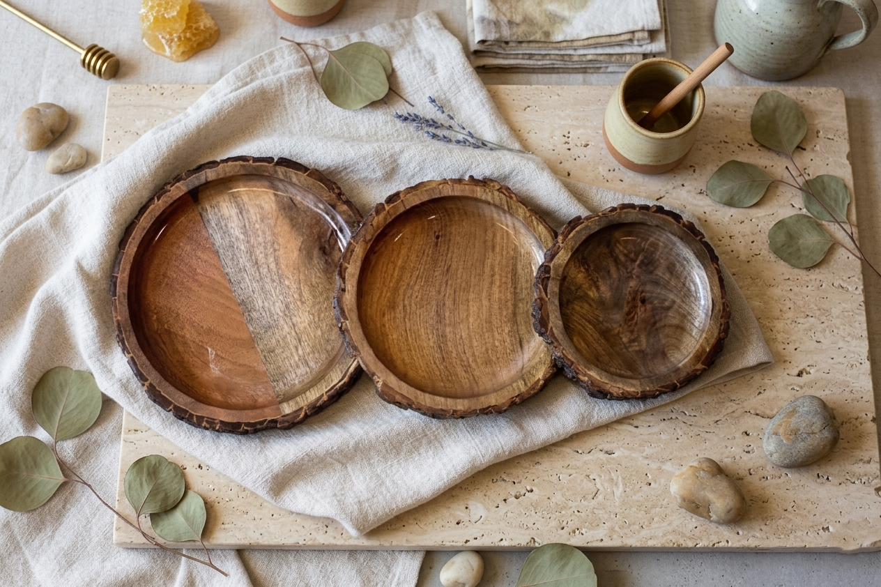 Wooden Serving Platters (set of 3)