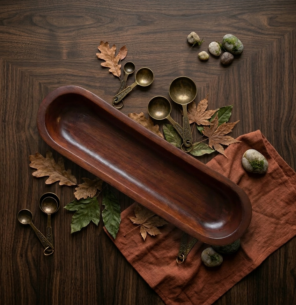 Long Wooden Boat Platter