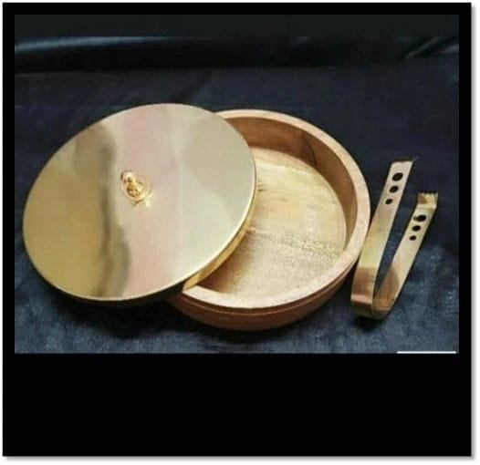 Brass & Wood Roti Box