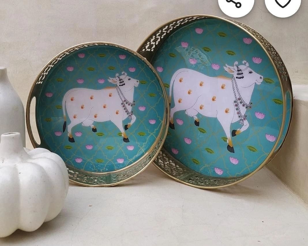 Decorative Cow Print Trays