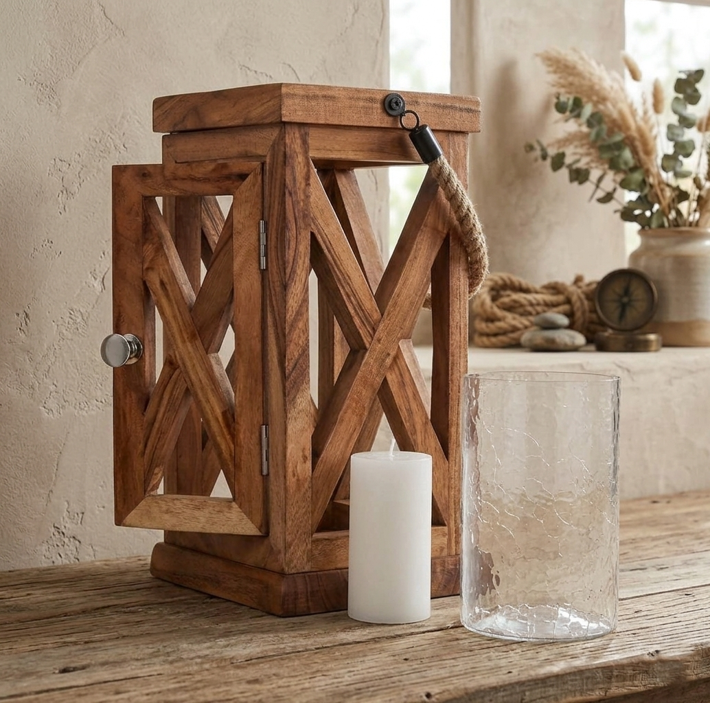 Rustic Wooden Lantern