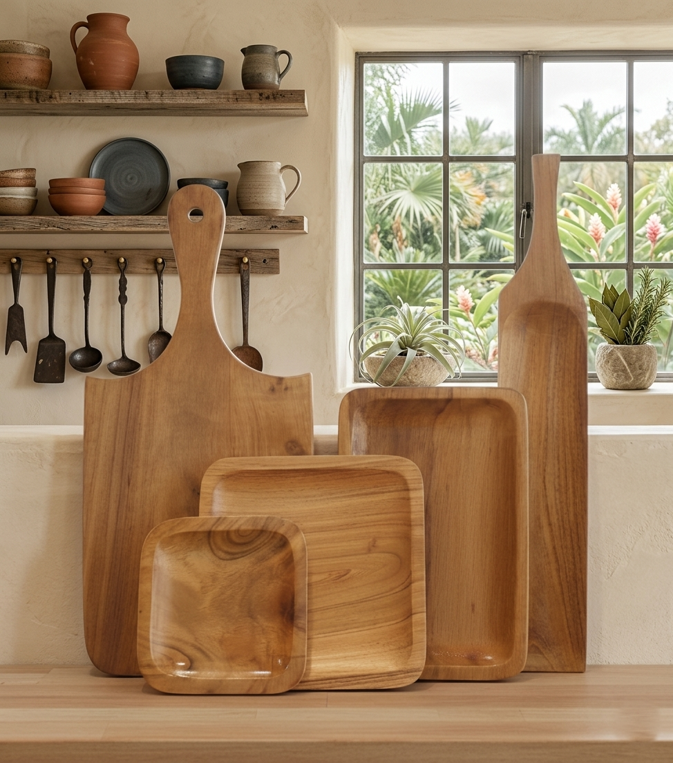 Wooden Platter Combo (Set of 5)