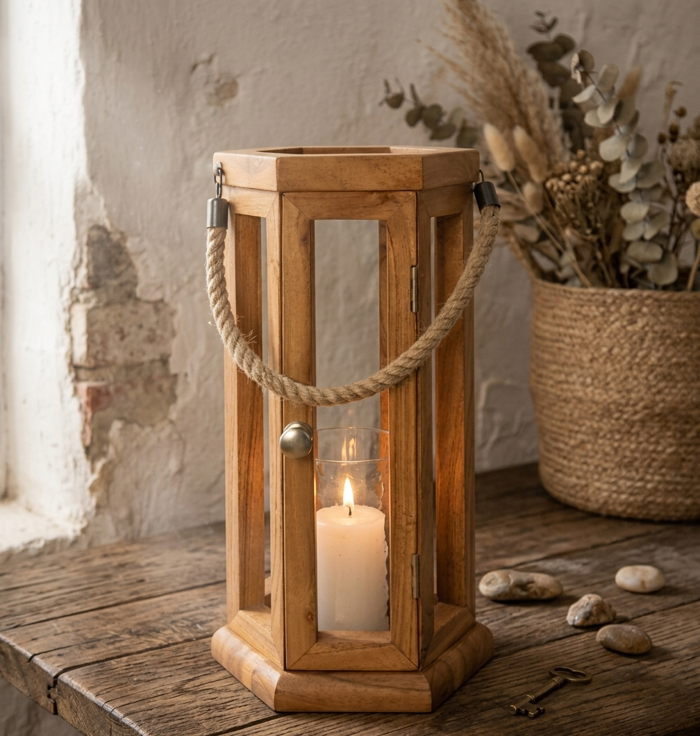 Wooden Lantern Candle Holder